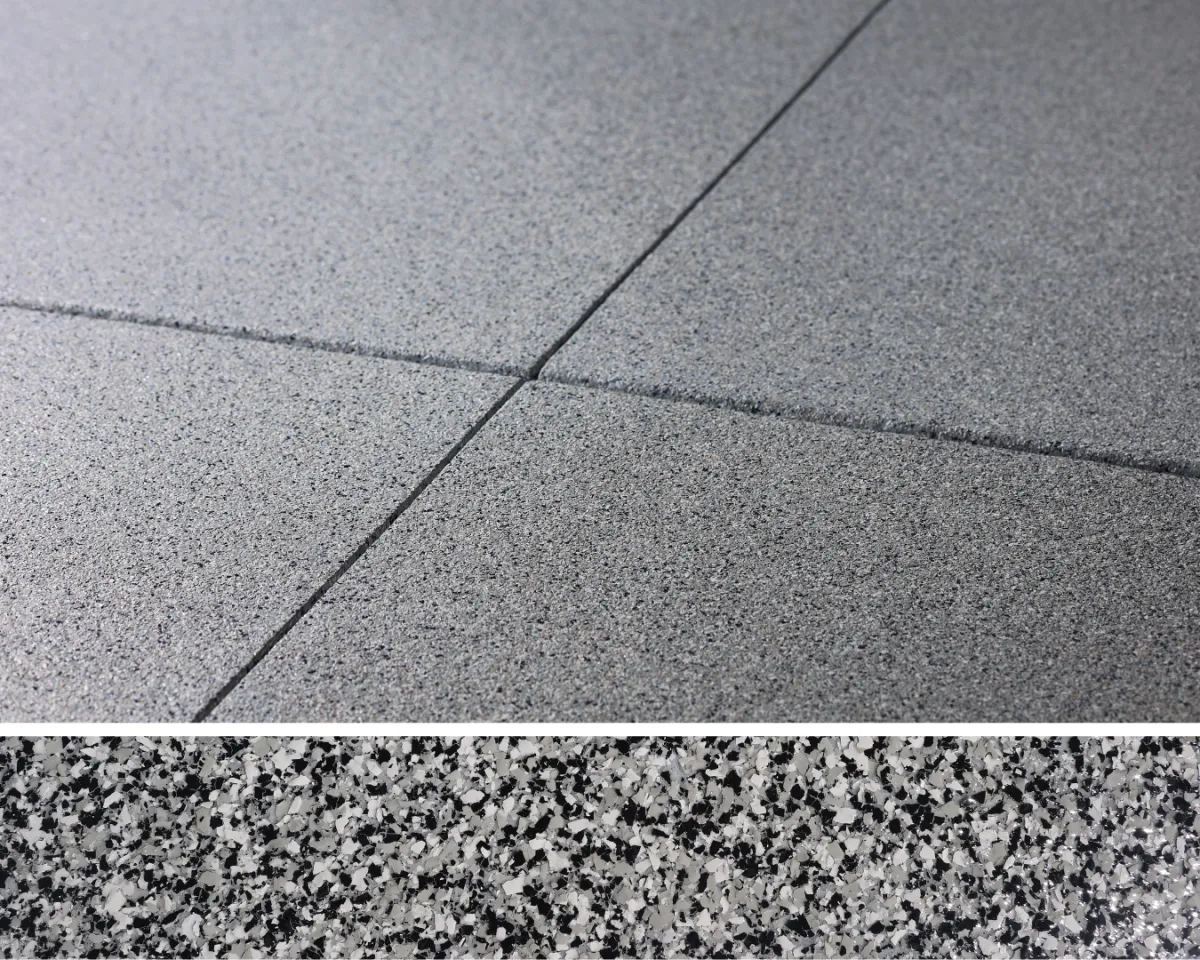 Epoxy flake flooring service featuring a durable, slip-resistant concrete coating for garages, homes, and commercial spaces