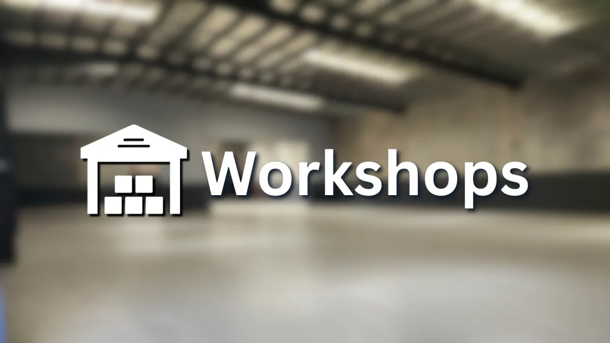 Heavy-duty epoxy floor in a workshop space built to handle tools, equipment, and daily wear.