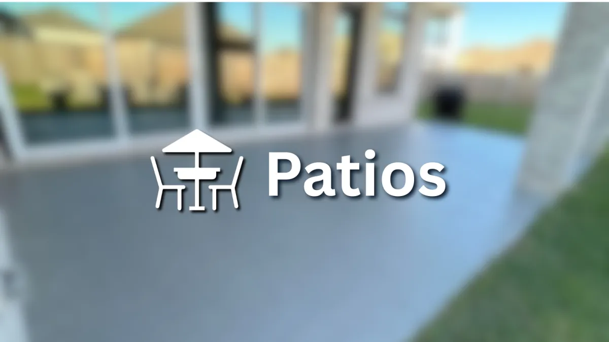 Decorative epoxy-coated patio surface designed for outdoor durability and a smooth, attractive finish.