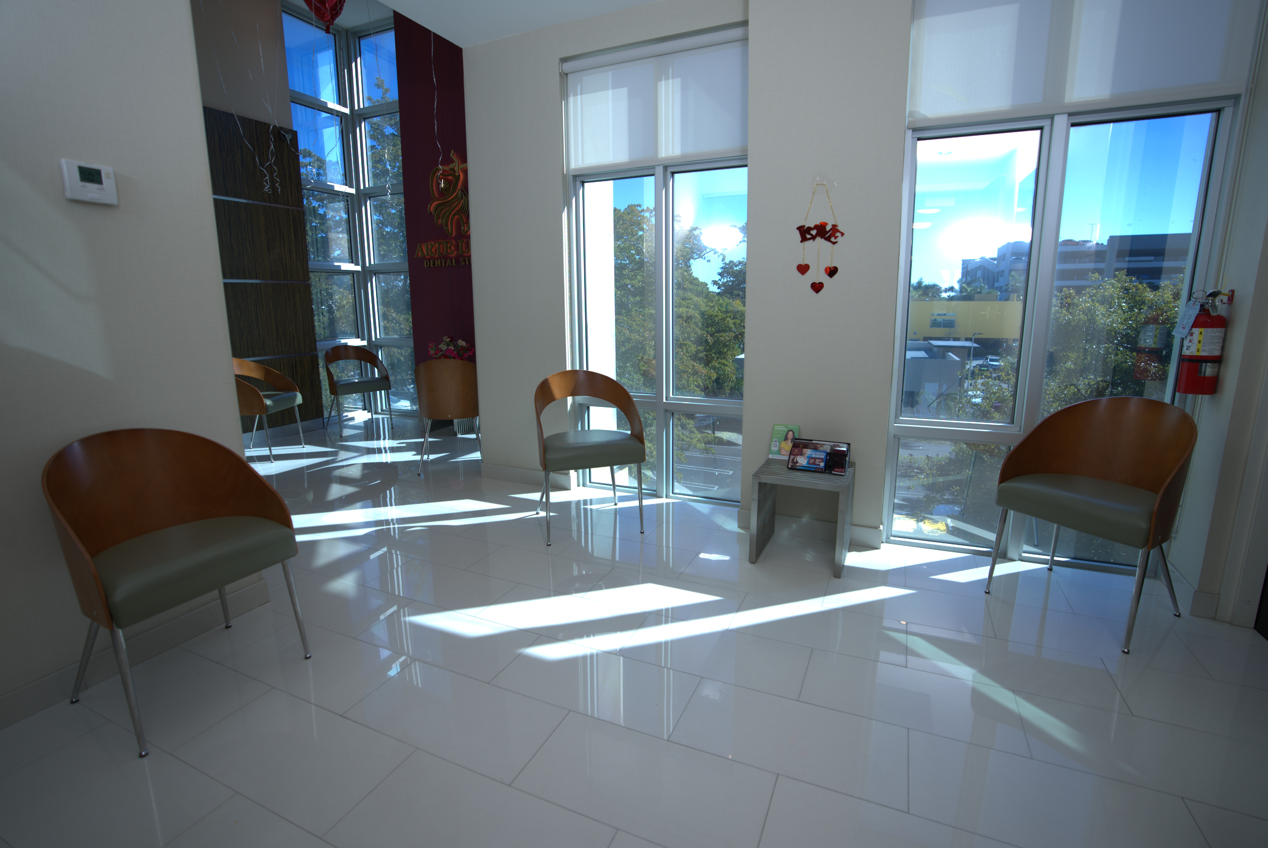 red and white massage chair