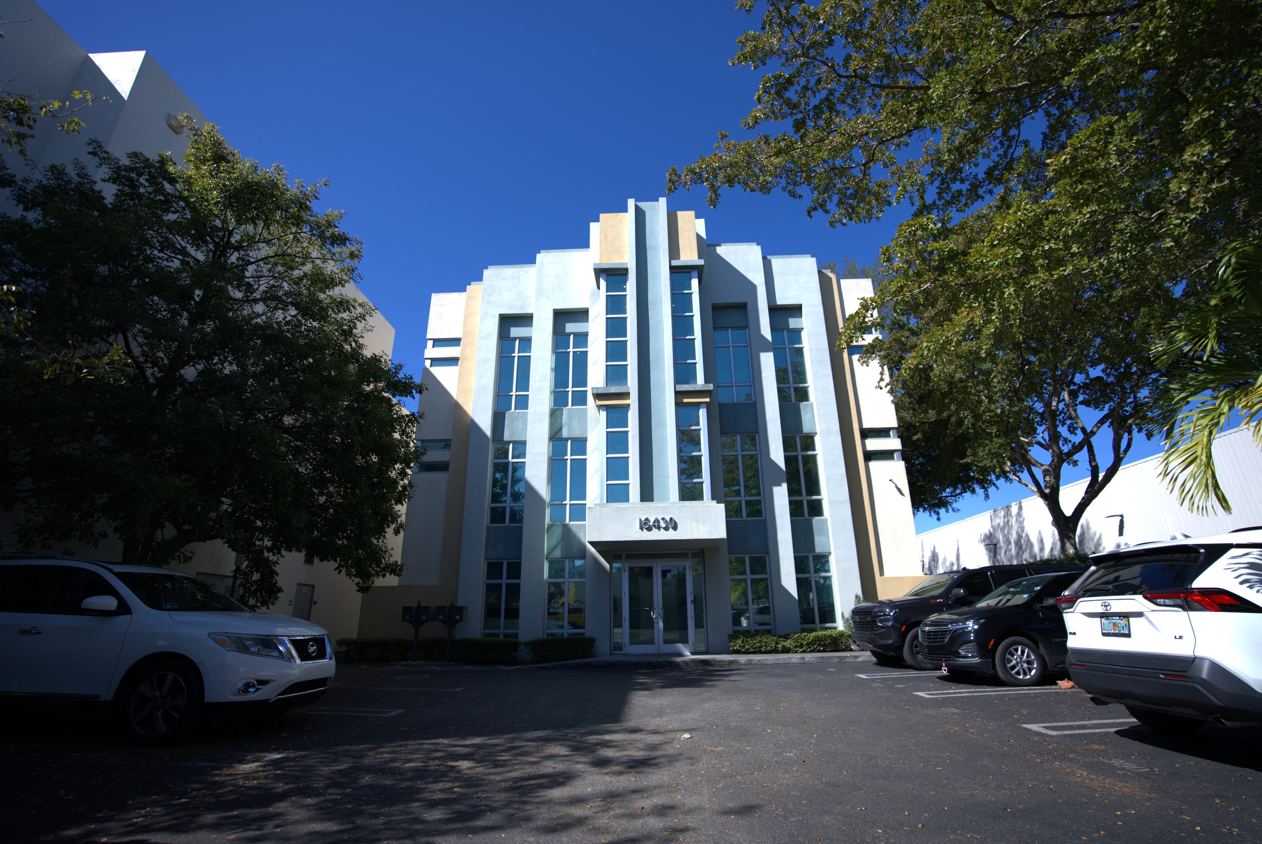 red and white massage chair