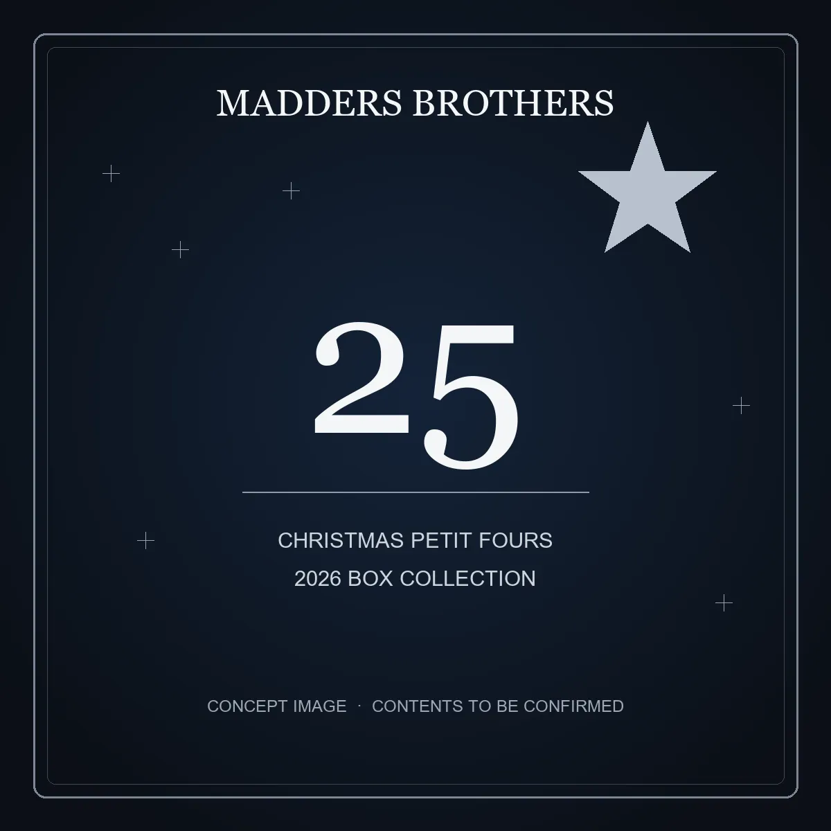 25-piece Christmas petit four box