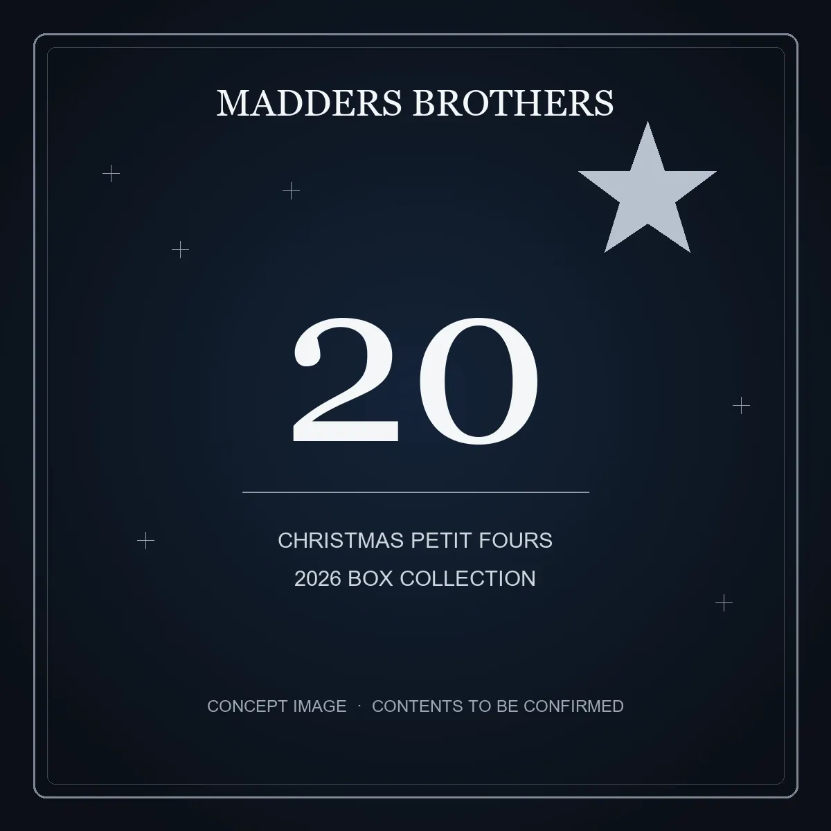 20-piece Christmas petit four box