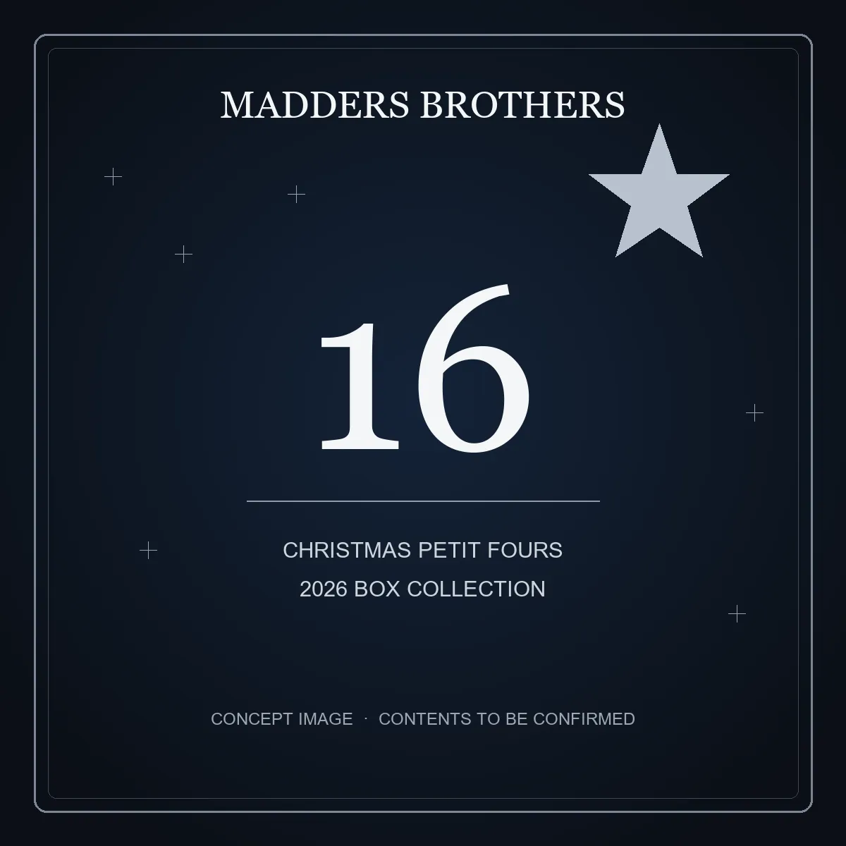 16-piece Christmas petit four box