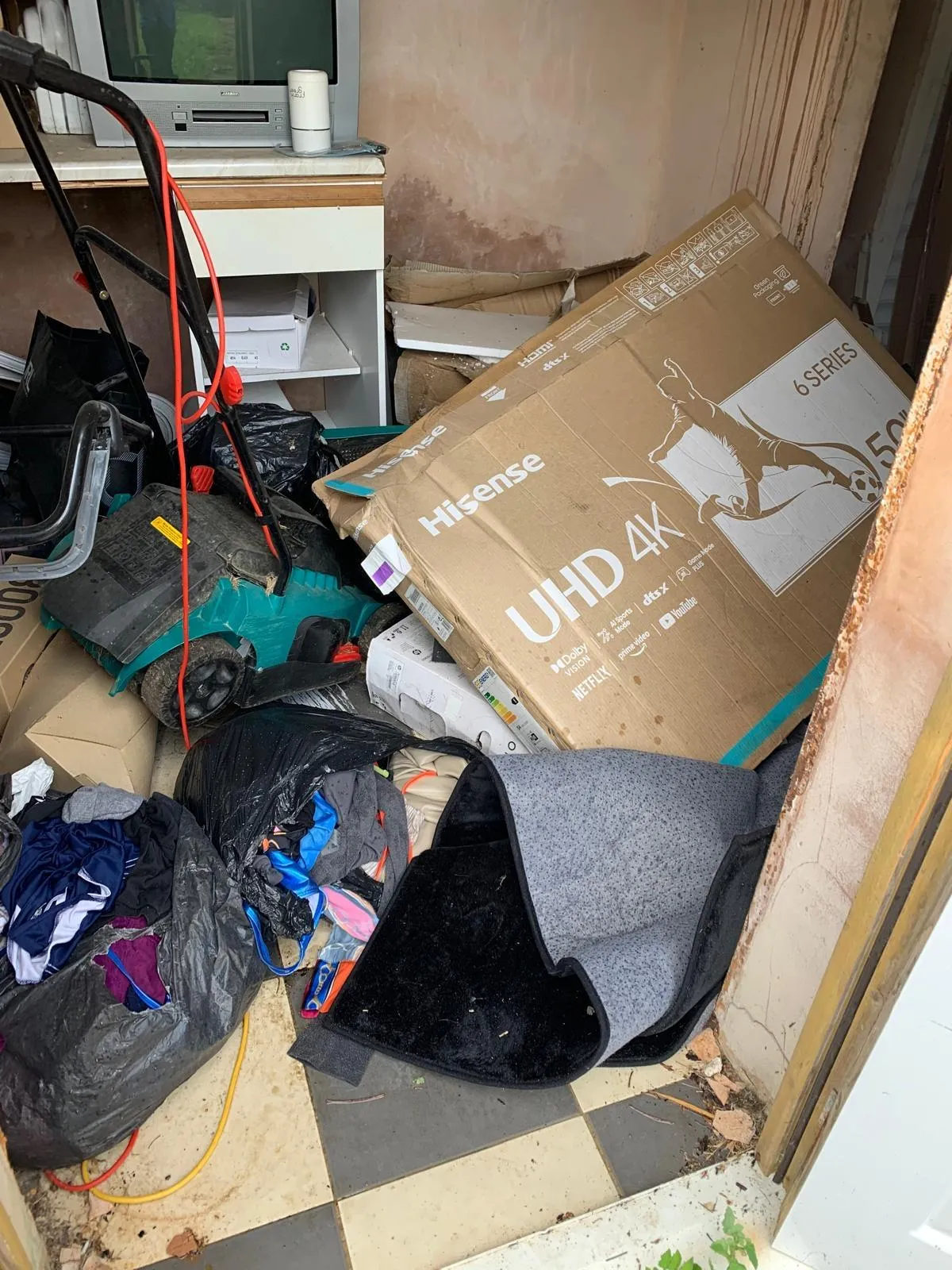Before garage clearance in Crawley