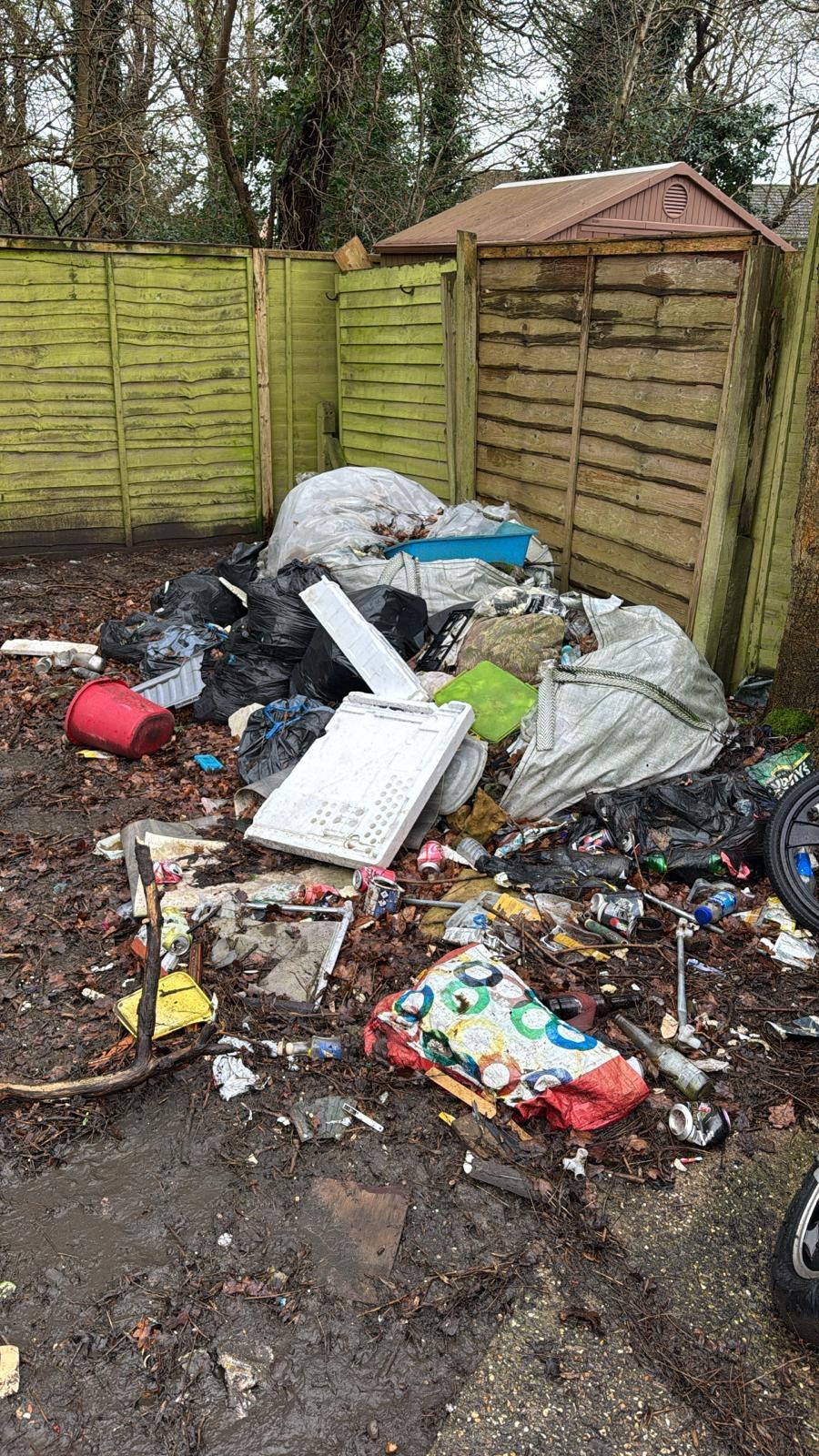 before garden clearance in worthing
