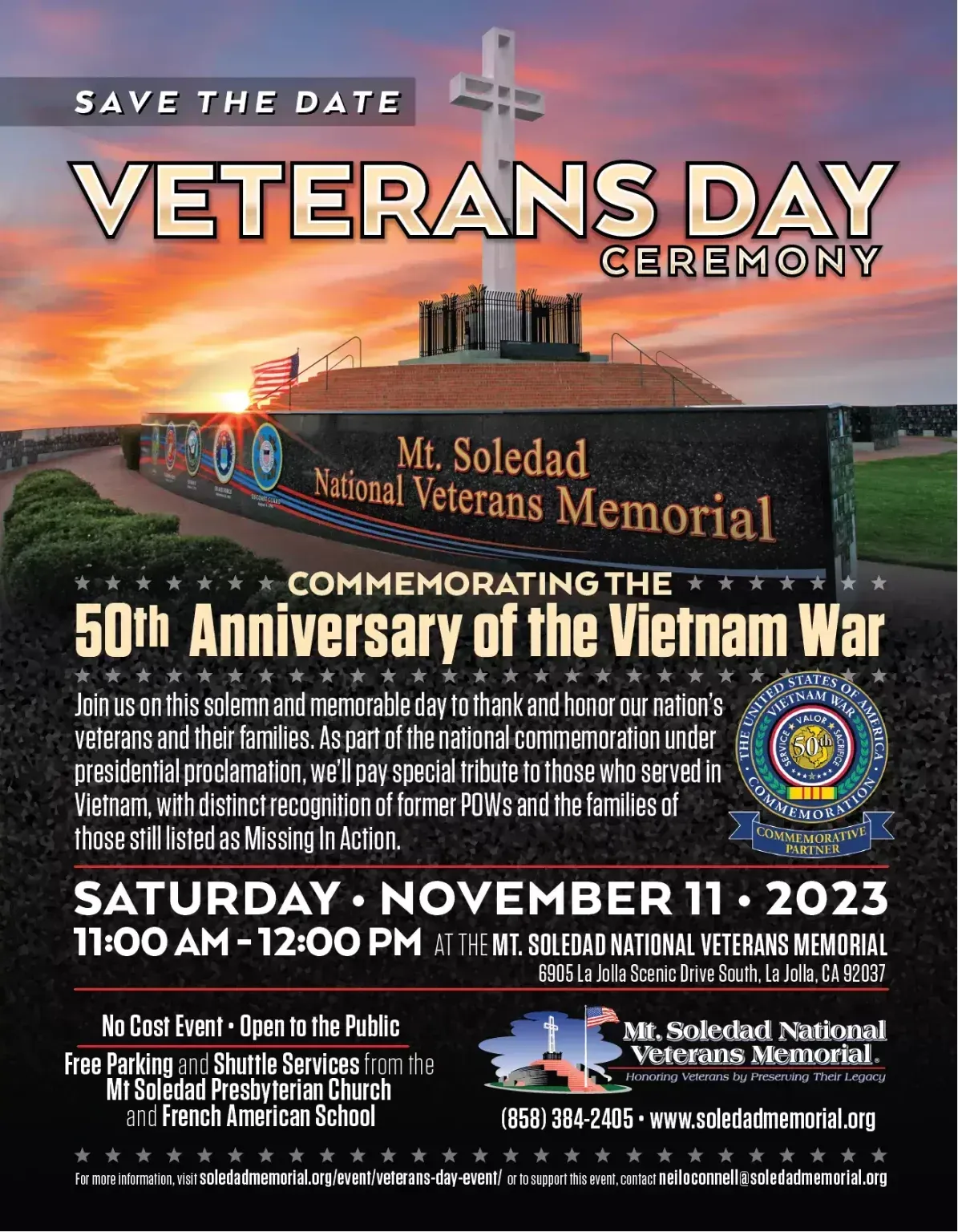 Veterans Day 2023 Ceremony | Mt. Soledad National Veterans Memorial