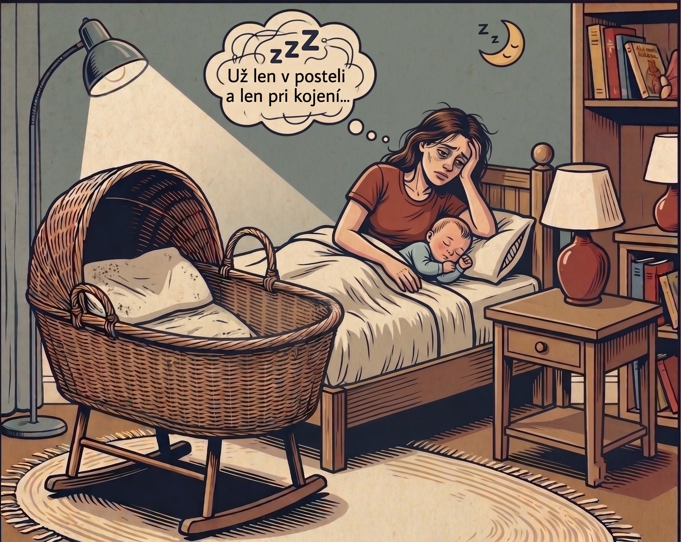 A Woman Holding her baby Illustration