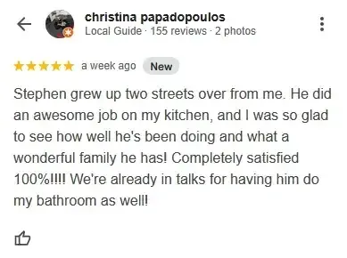 5-star local St. Louis contractor praised for kitchen remodel and future bathroom project