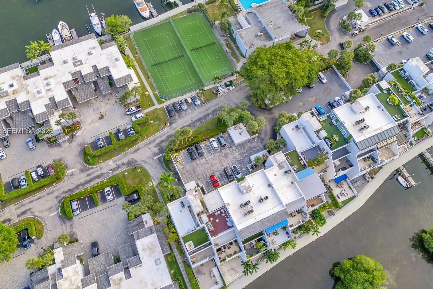 Poinciana Island Aerial View of Parking