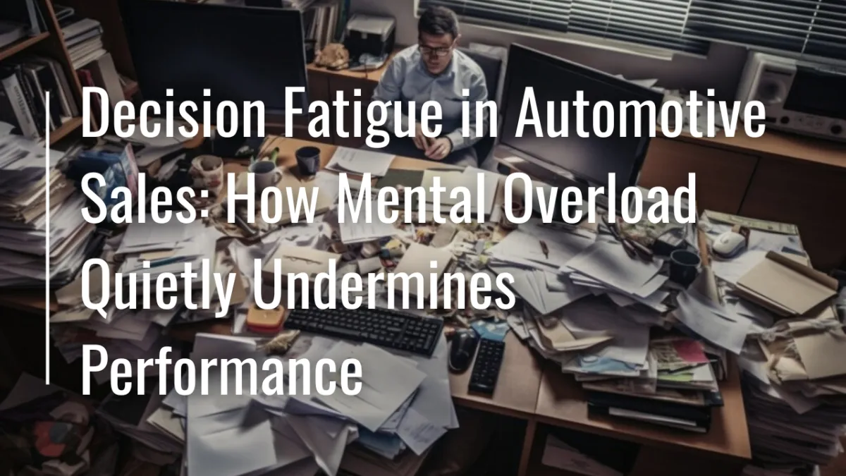 Decision Fatigue in Automotive Sales: How Mental Overload Quietly Undermines Performance