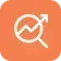 Orange code window with gear icon for development