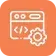 Cloud city with professionals and laptop for digital marketing
