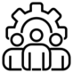 Blue shape graphic for SEO icon
