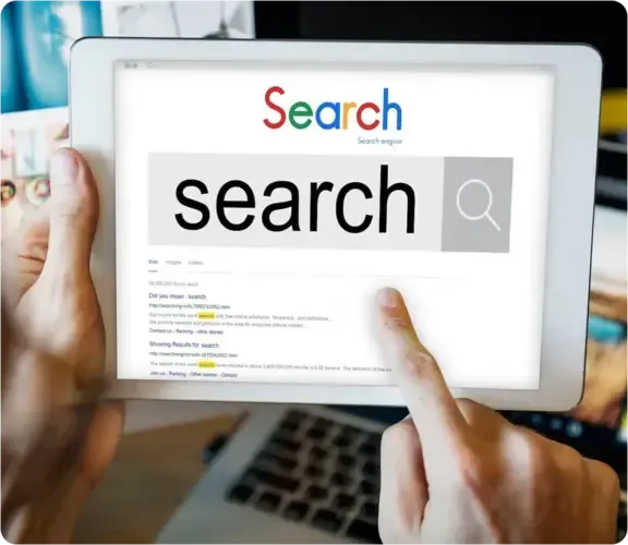 Computer with ads icons for healthcare PPC