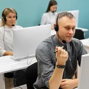 Megaphone with marketing icons for dental promotion