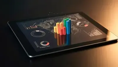 3D bar graph on digital tablet for dental analytics