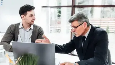 Business mentor in meeting for dental marketing consultation