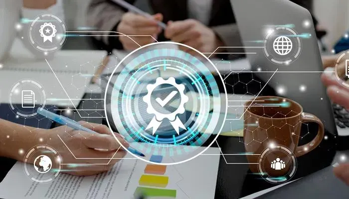 Businessman touching virtual SEO button for dental marketing