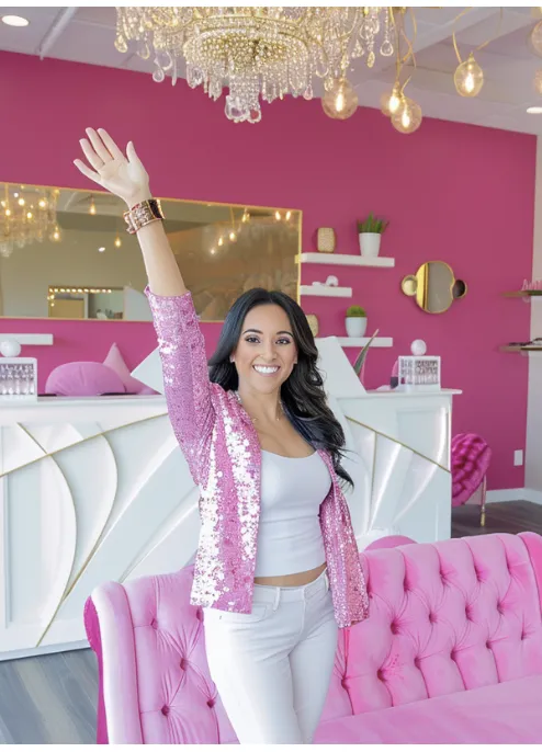 Confident salon owner