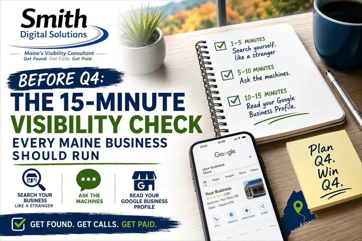 Before Q4: The 15-Minute Visibility Check Every Maine Business Should Run | Smith Digital Solutions