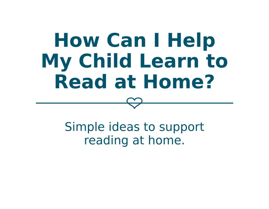 Resource Center section with ideas for supporting reading at home.
