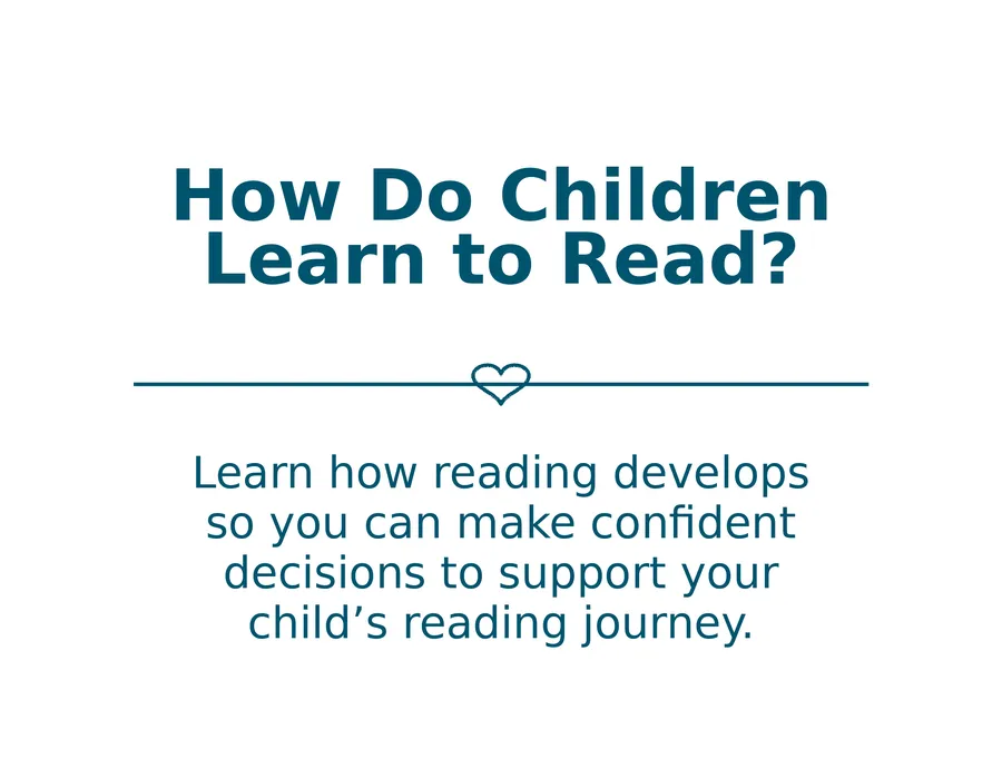 Resource Center section explaining how children learn to read.
