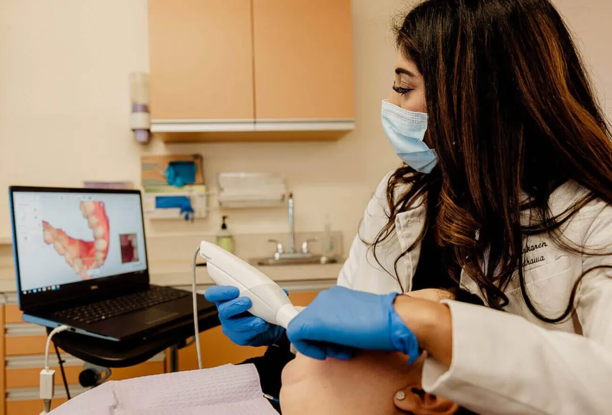 a close up of a tooth model on a table