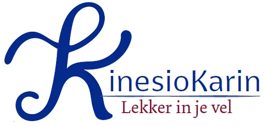Kinesiologie in Leeuwarden. Dit is het officiële logo bovenin de mobiele website versie van KinesioKarin