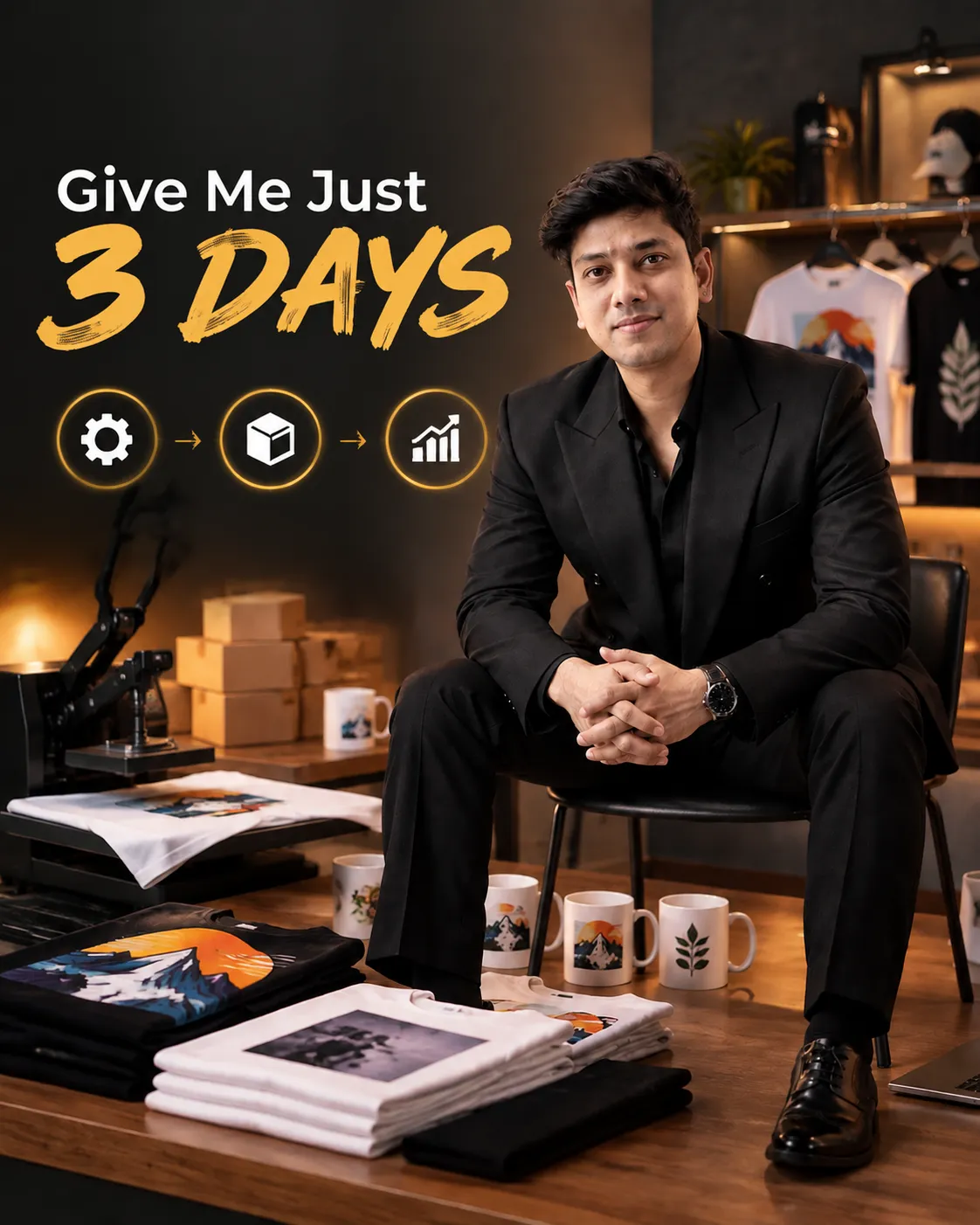 Pramod - Print-On-Demand Business Mentor in Modern Workshop Studio