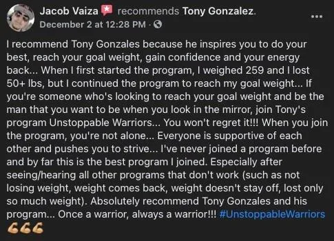 Man celebrating 50-pound weight loss with a personal weight loss coach.