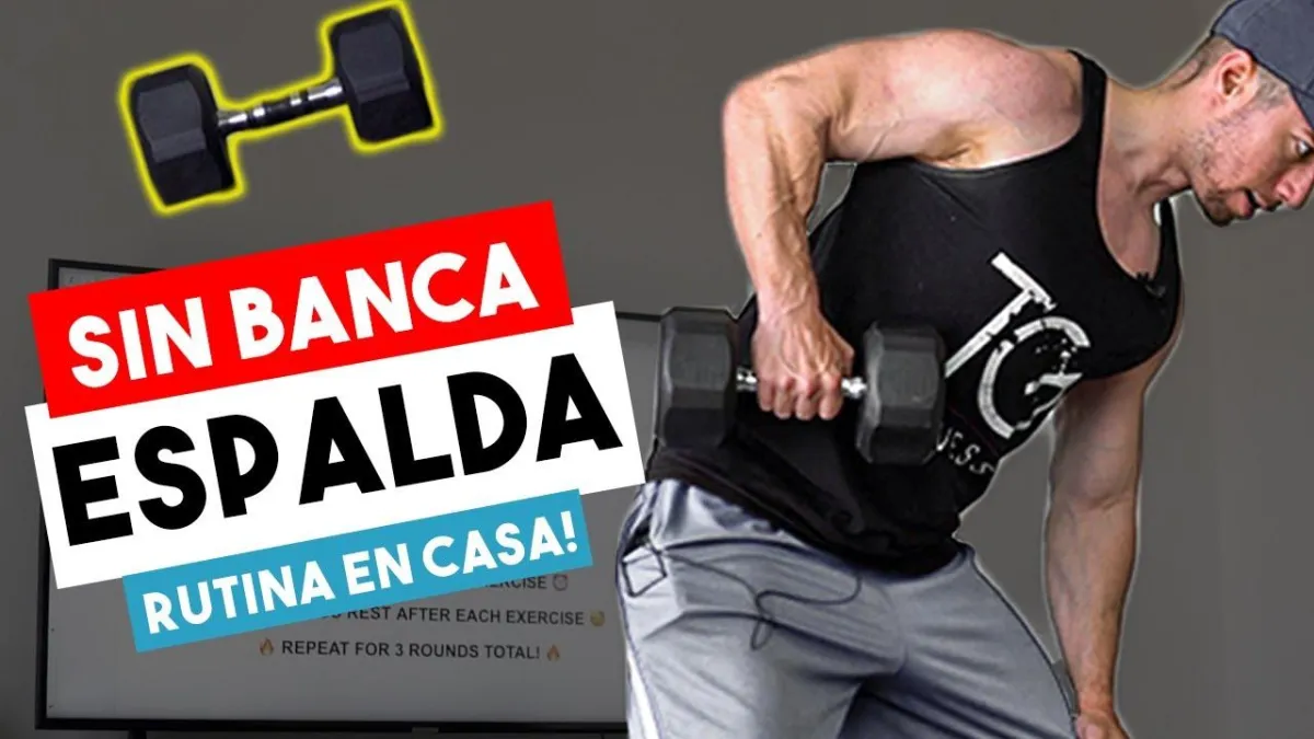 Rutina de Espalda con Mancuernas (EN CASA) | Ejercicios en Casa con Mancuernas