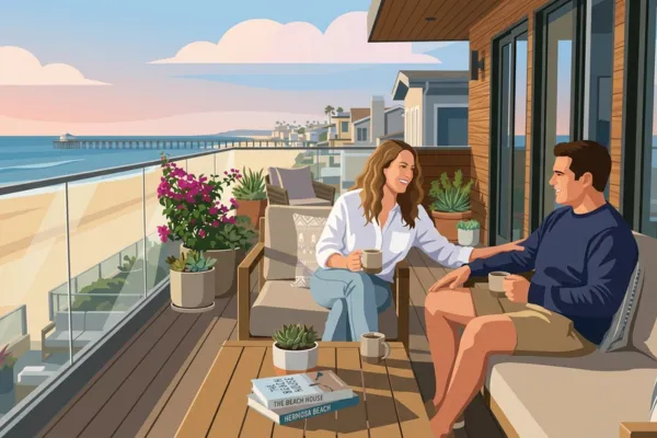 A couple living their peaceful life in their new house in Hermosa Beach.