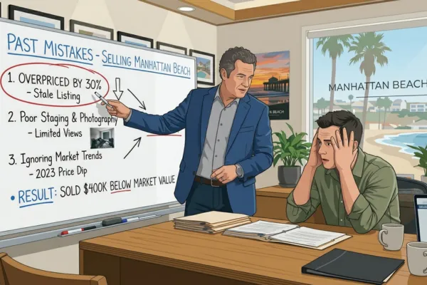A Real Estate broker consulting a client who made huge blunders in the past.
