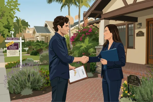 Happy client buy's his first house.