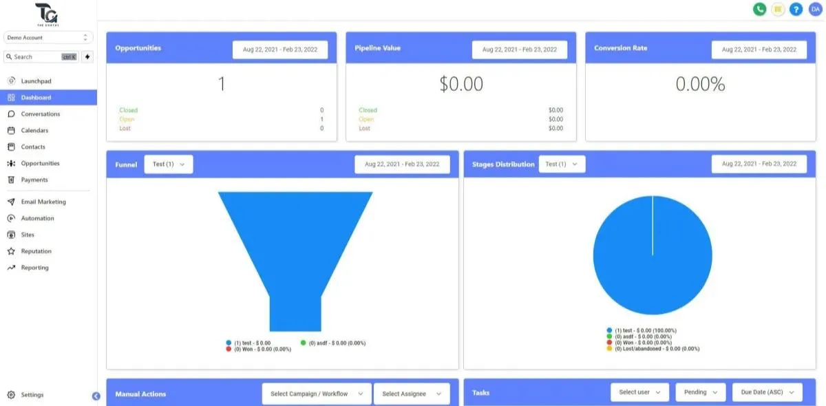 GHL Dashboard 