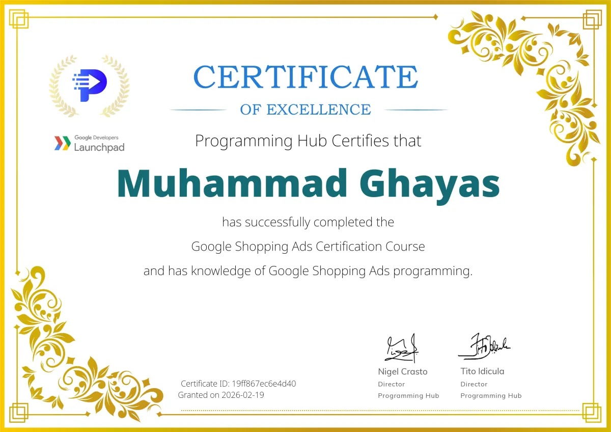 Google Shopping Ads Certificate