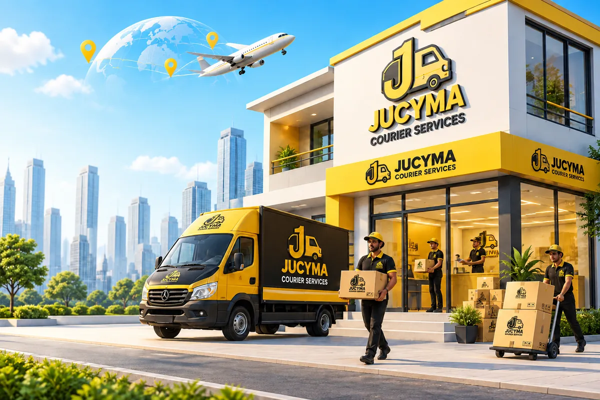 Jucyma Courier Services delivery van and courier team