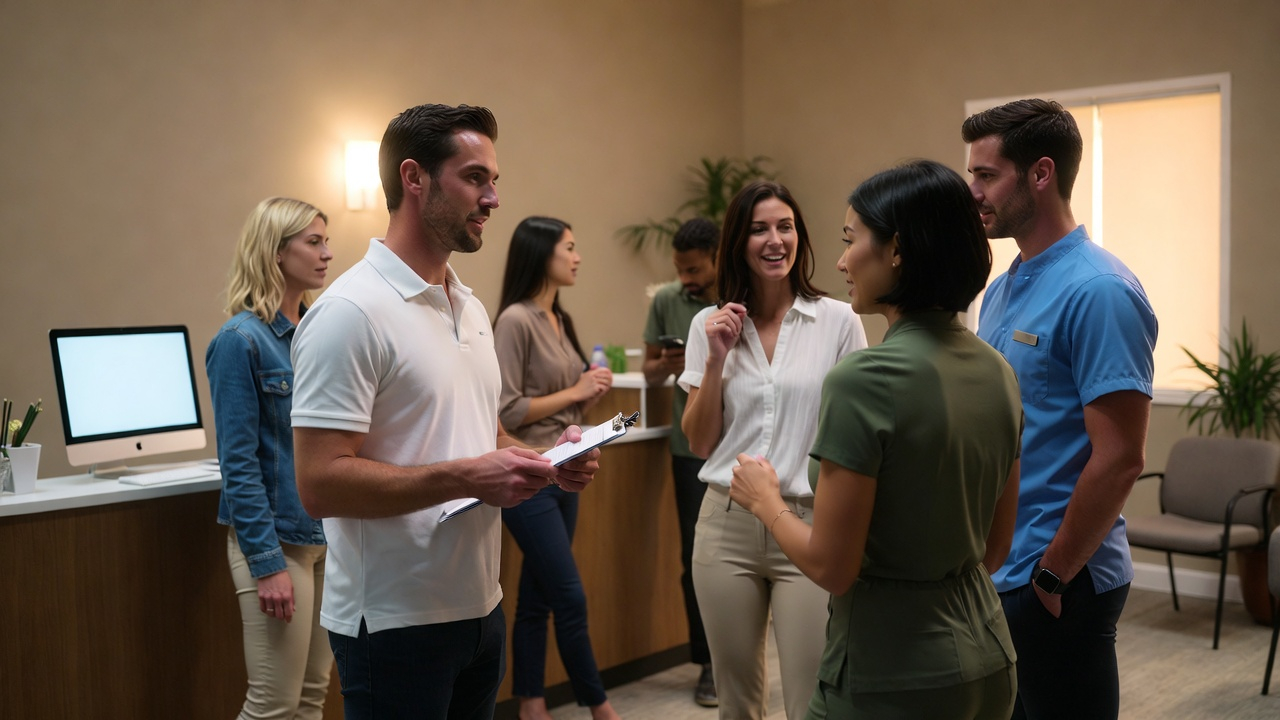 Modern living room with stylish furniture and shelving.