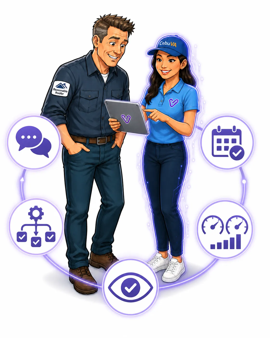 AiRA autonomous revenue agent with VAOS workflows monitored by CebuVA