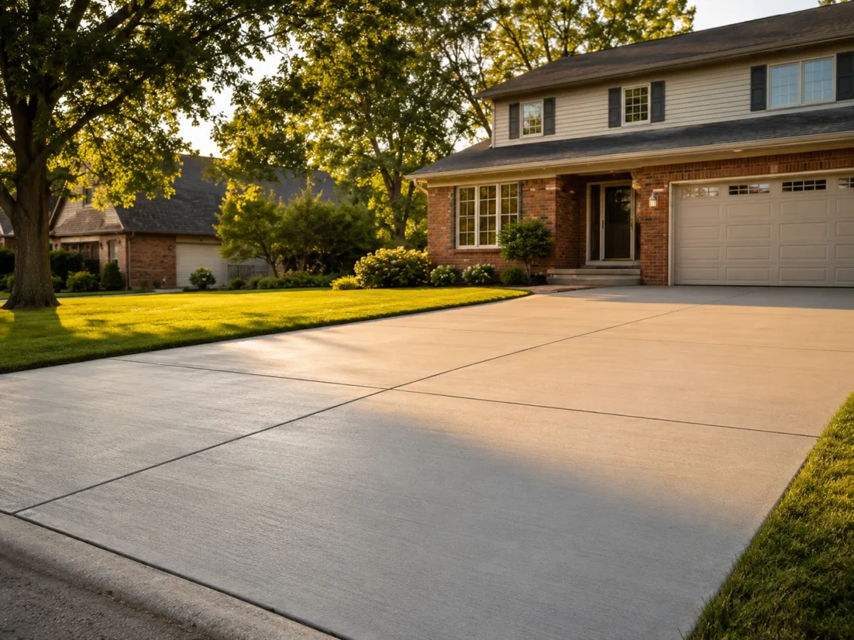 Concrete driveway installed by Pro Partners Remodeling in Milwaukee, WI
