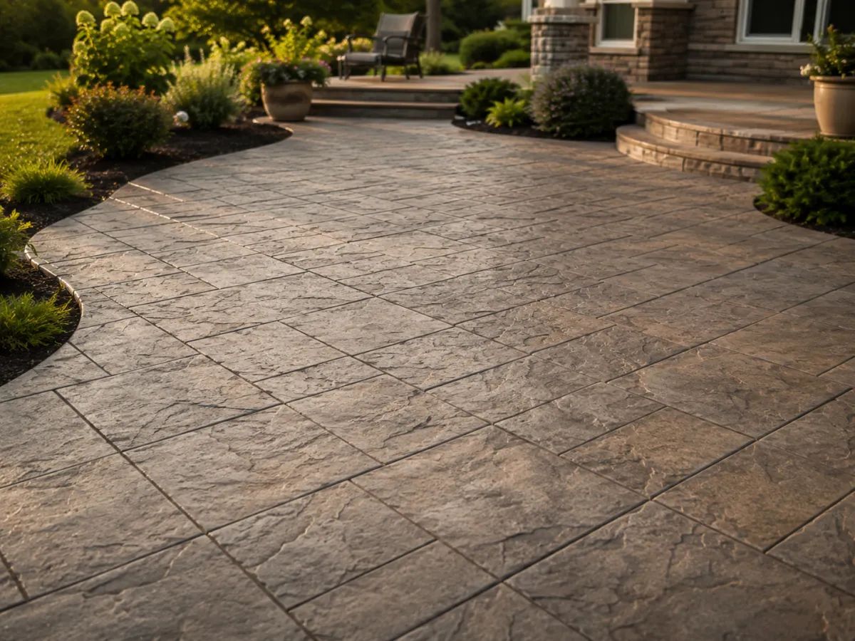 Stamped decorative concrete in Milwaukee