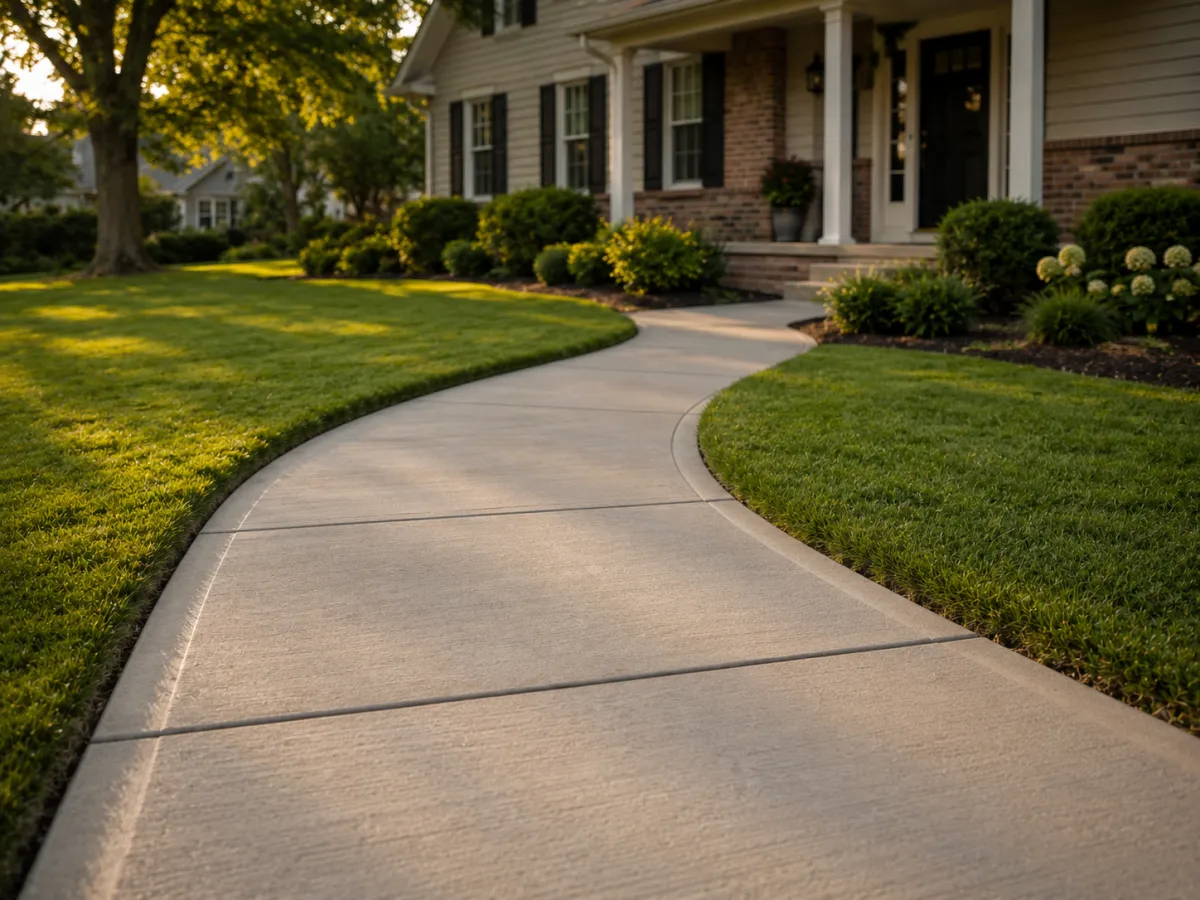 Residential concrete sidewalk poured in Milwaukee