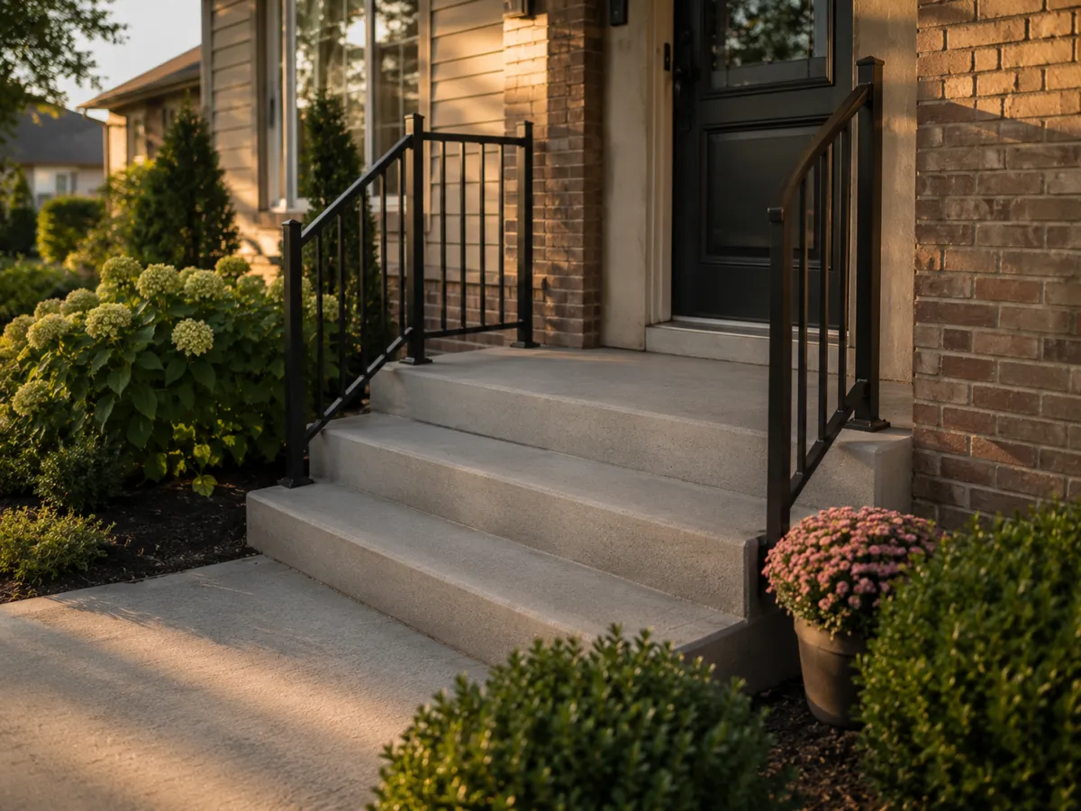 Concrete steps and stoop installation in Milwaukee