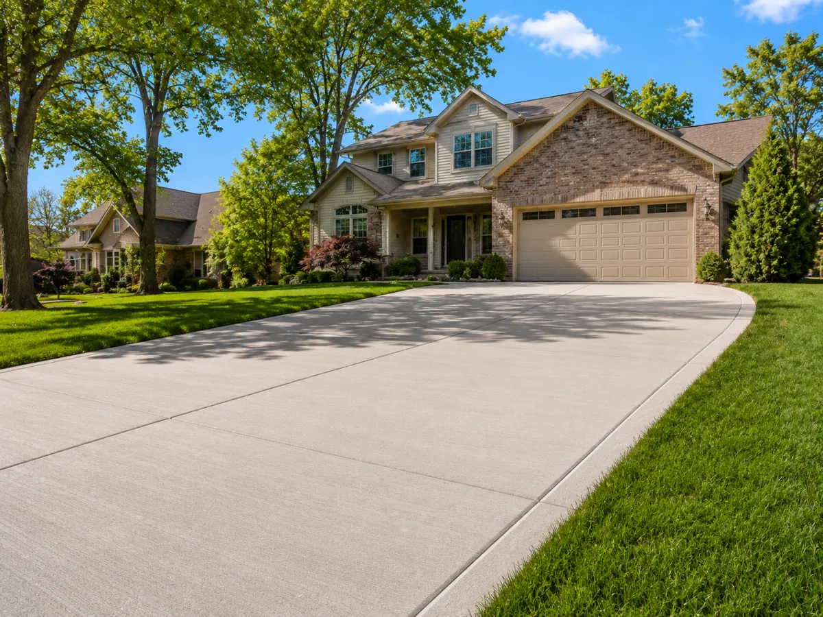 New residential concrete driveway poured by Pro Partners Remodeling in Milwaukee, WI