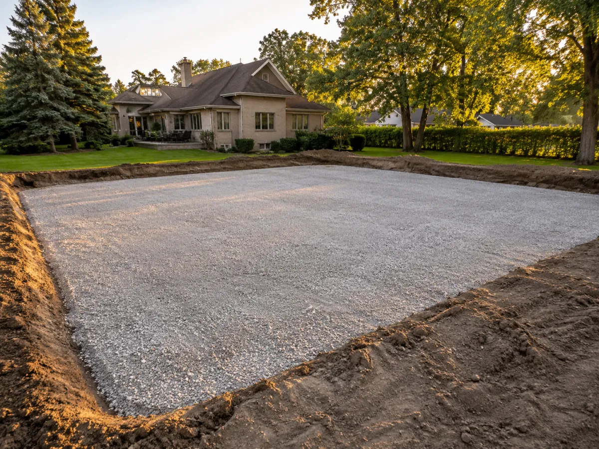 Graded and compacted residential lot ready for foundation by Pro Partners Remodeling