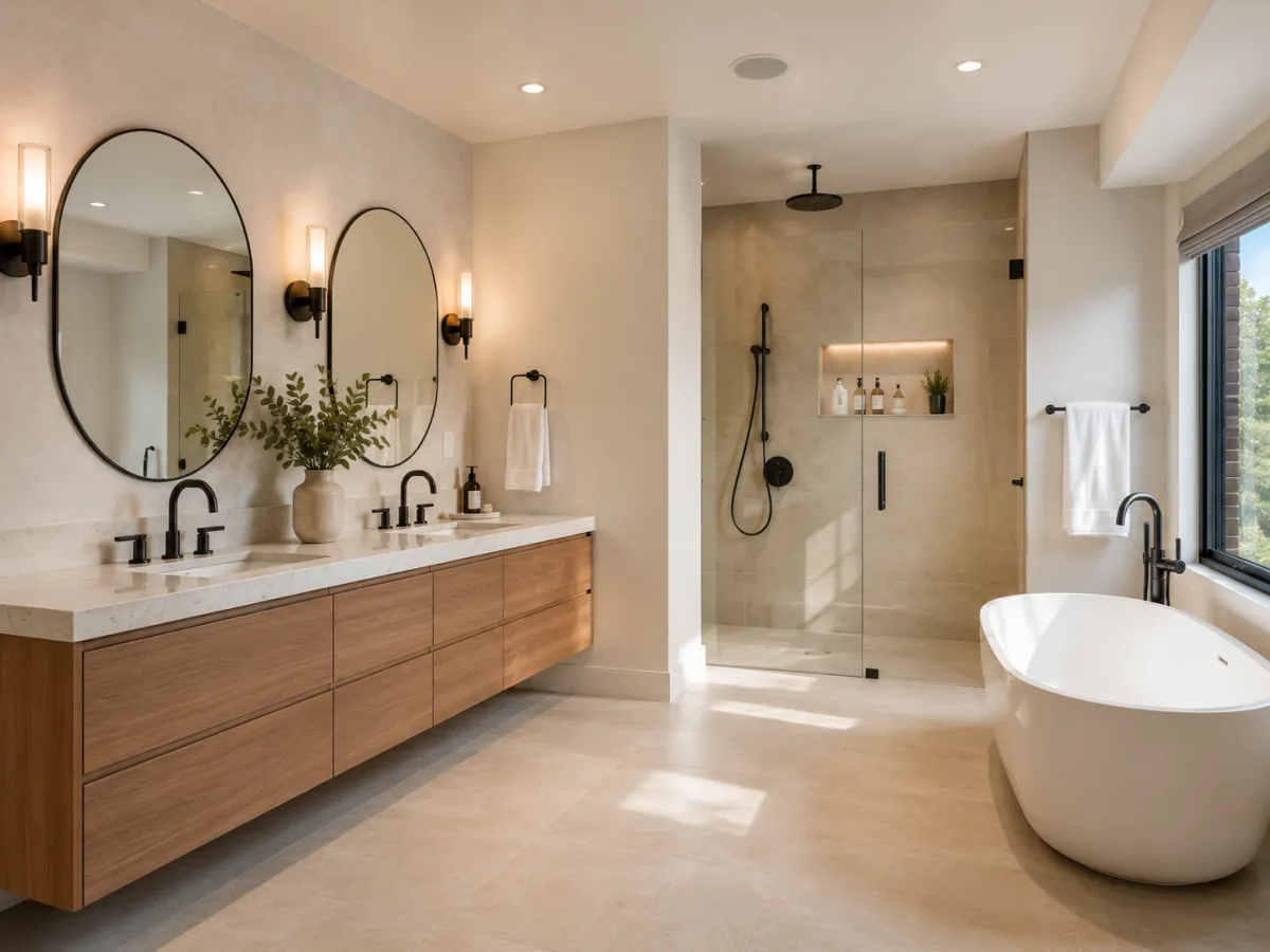 Full primary bathroom renovation in a Milwaukee home by Pro Partners Remodeling
