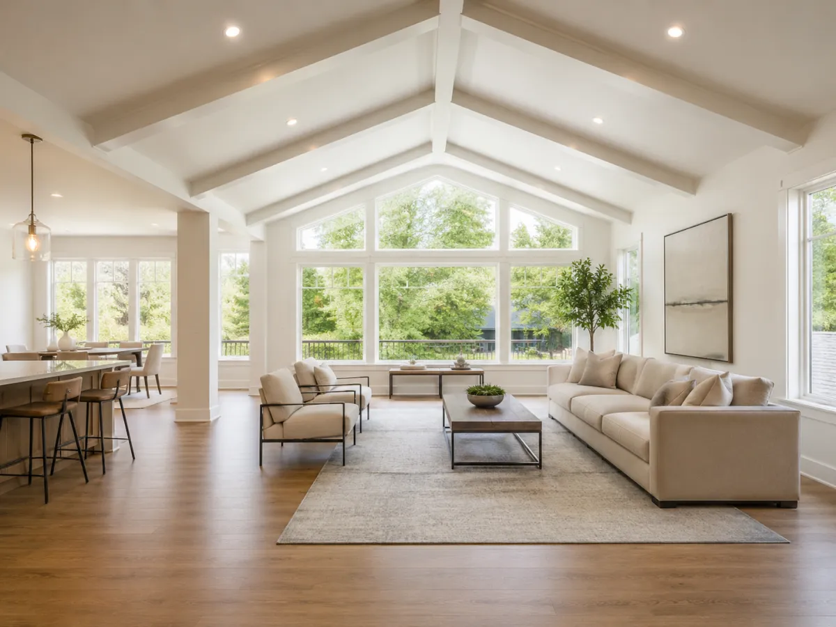 Newly built home addition interior by Pro Partners Remodeling Milwaukee