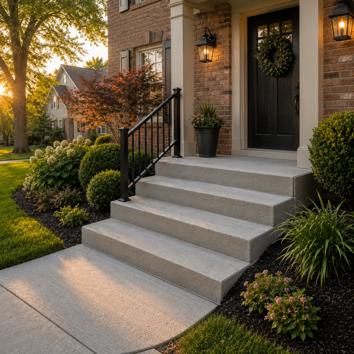 Concrete steps and front stoop in Milwaukee by Pro Partners Remodeling