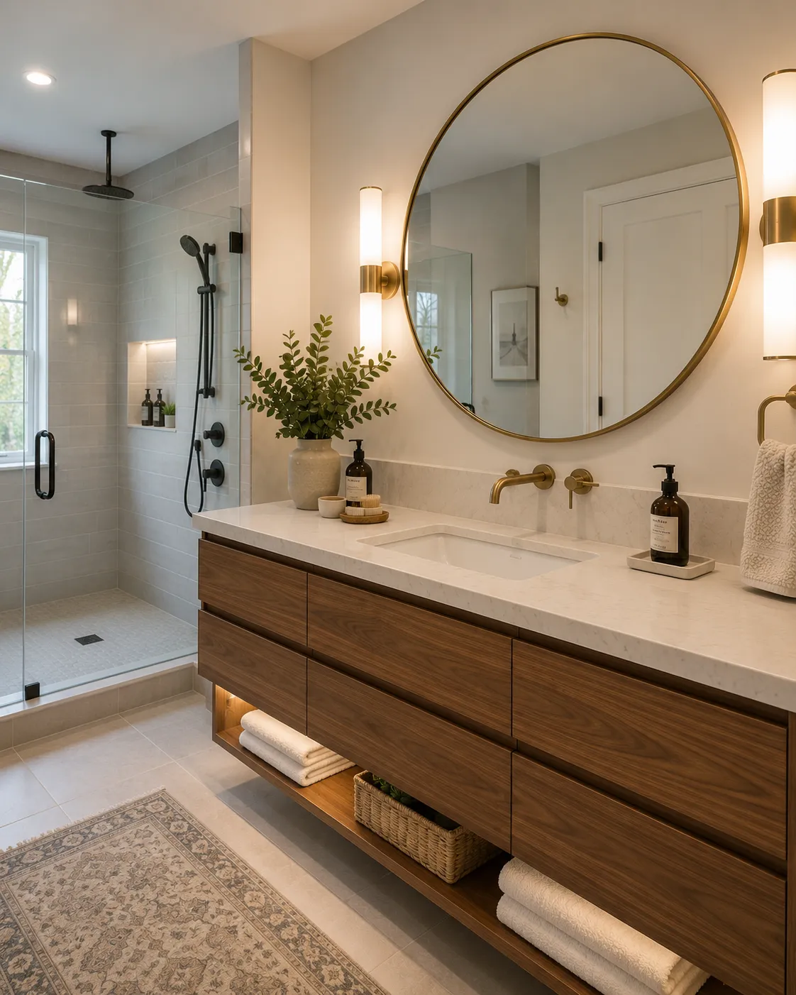 Modern bathroom vanity by Pro Partners Remodeling in Milwaukee